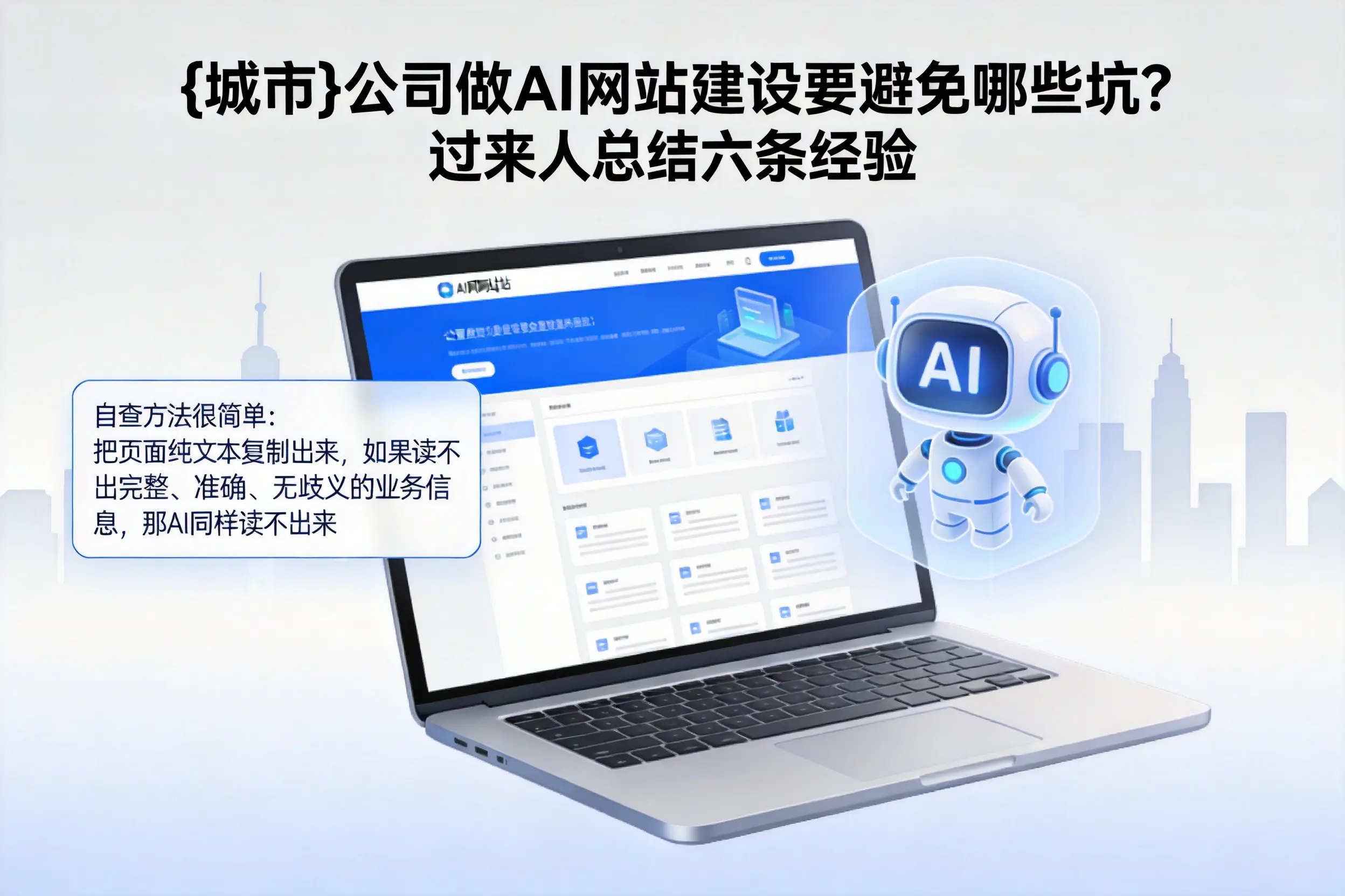 雅安公司做AI网站建设要避免哪些坑?过来人总结六条经验