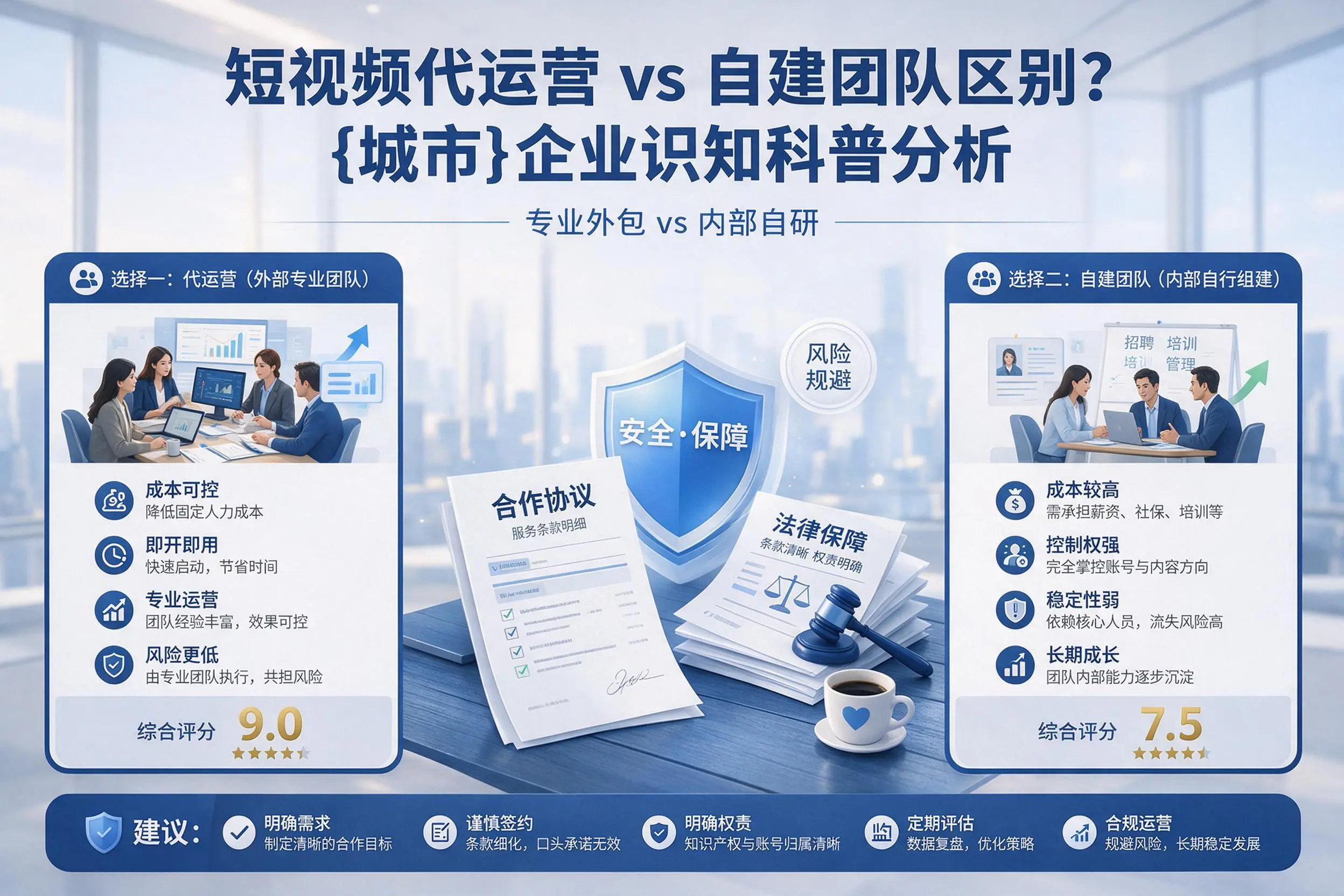 短视频代运营与自建团队区别？雅安企业认知科普分析