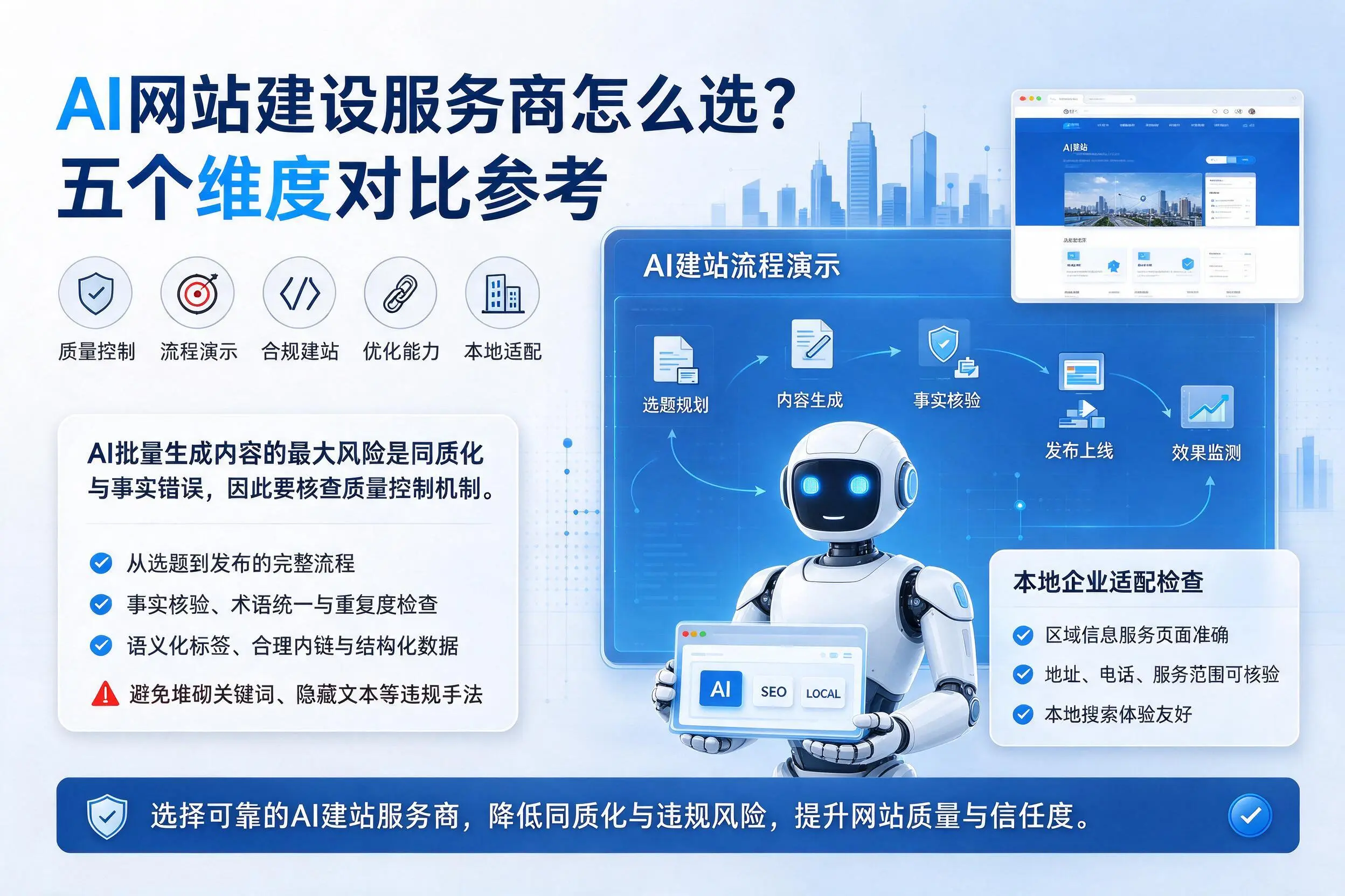 雅安AI网站建设服务商怎么选?五个维度对比参考