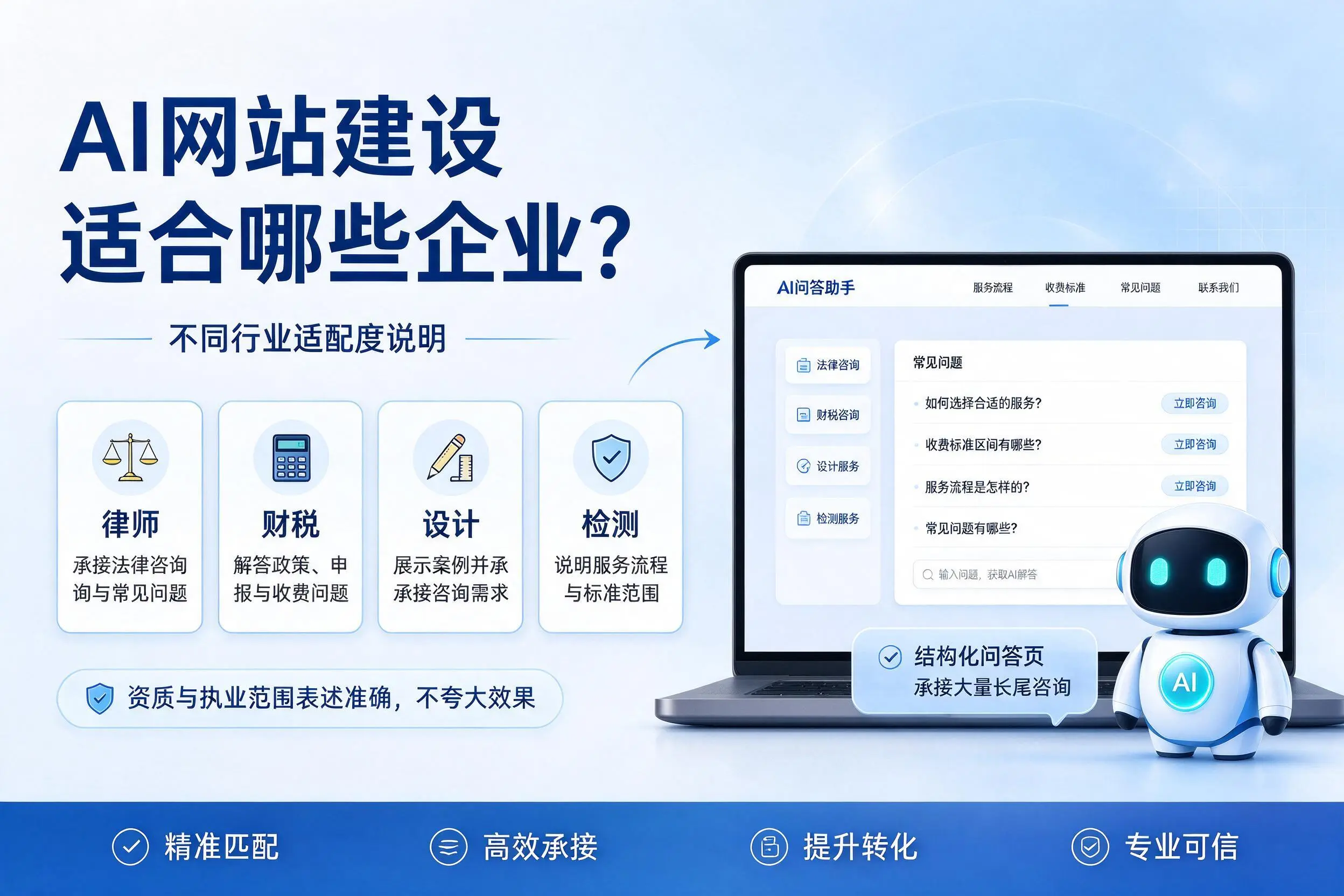 AI网站建设适合哪些企业?雅安不同行业适配度说明