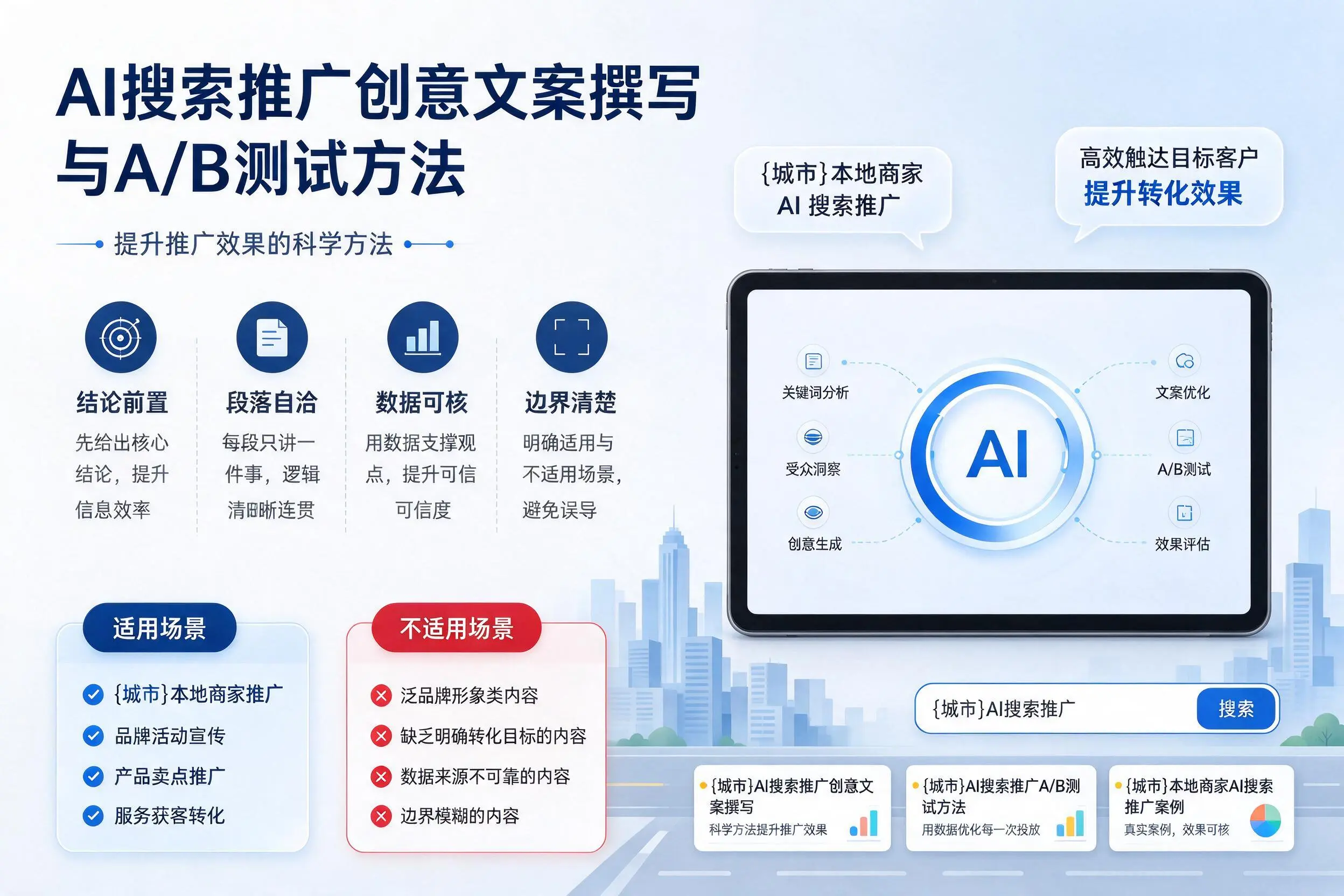 雅安AI搜索推广创意文案撰写与A/B测试方法